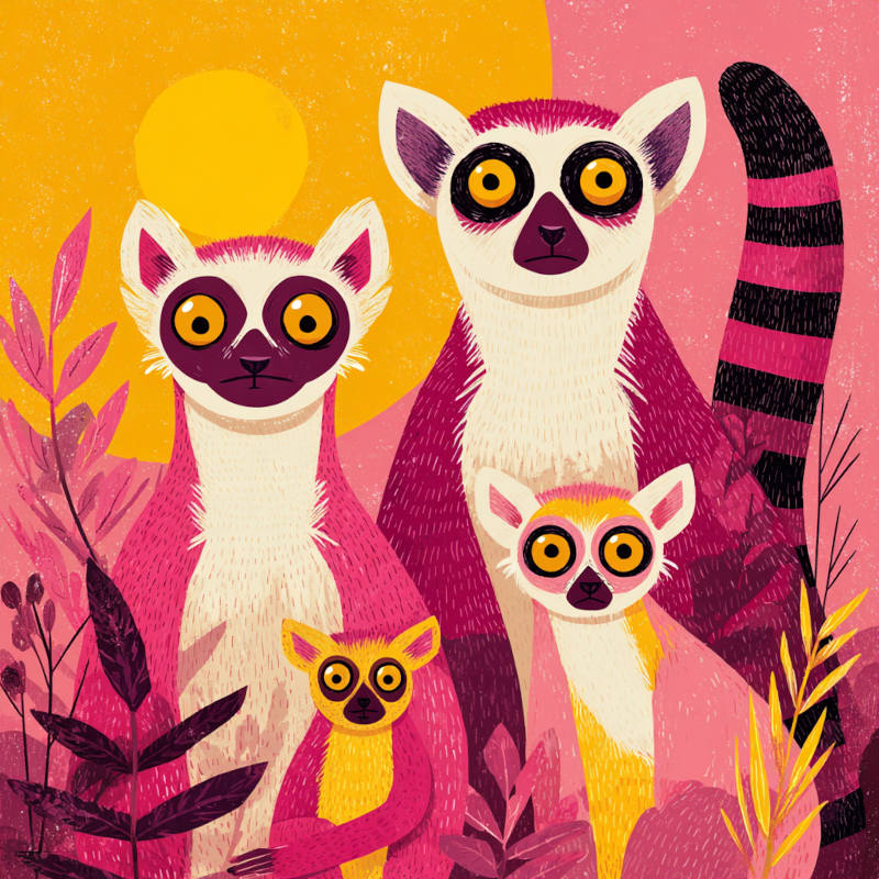 Illustration caméléon Mira